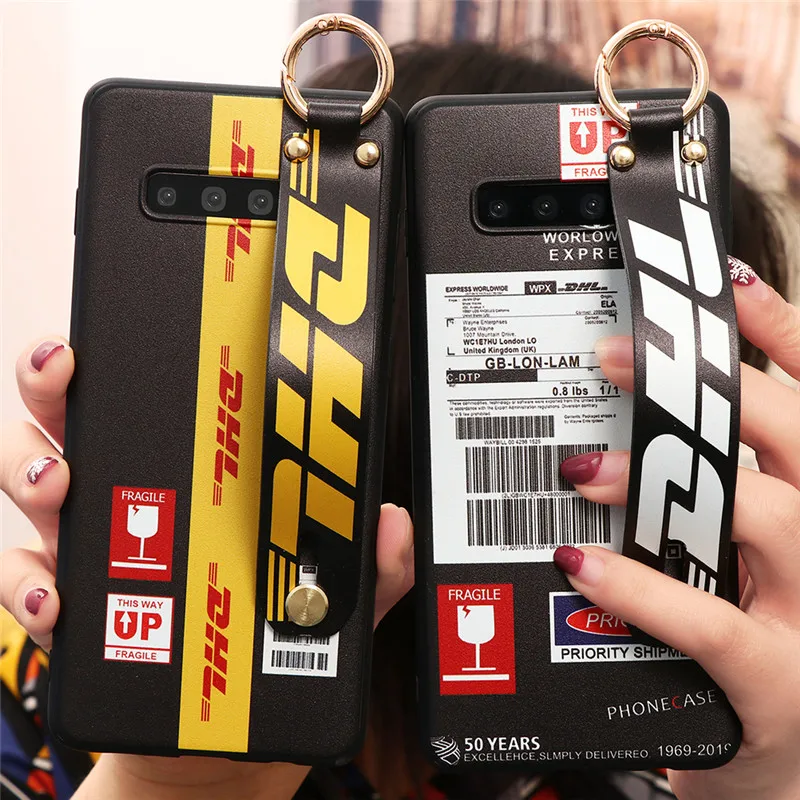 Dhl Express WristStrap Cover For Samsung Galaxy A51 A50 A52 A12 A21S A71 A31 A32 A10 S10 S20 FE S21 Plus Lite Ultra M31 M32 Case | Мобильные