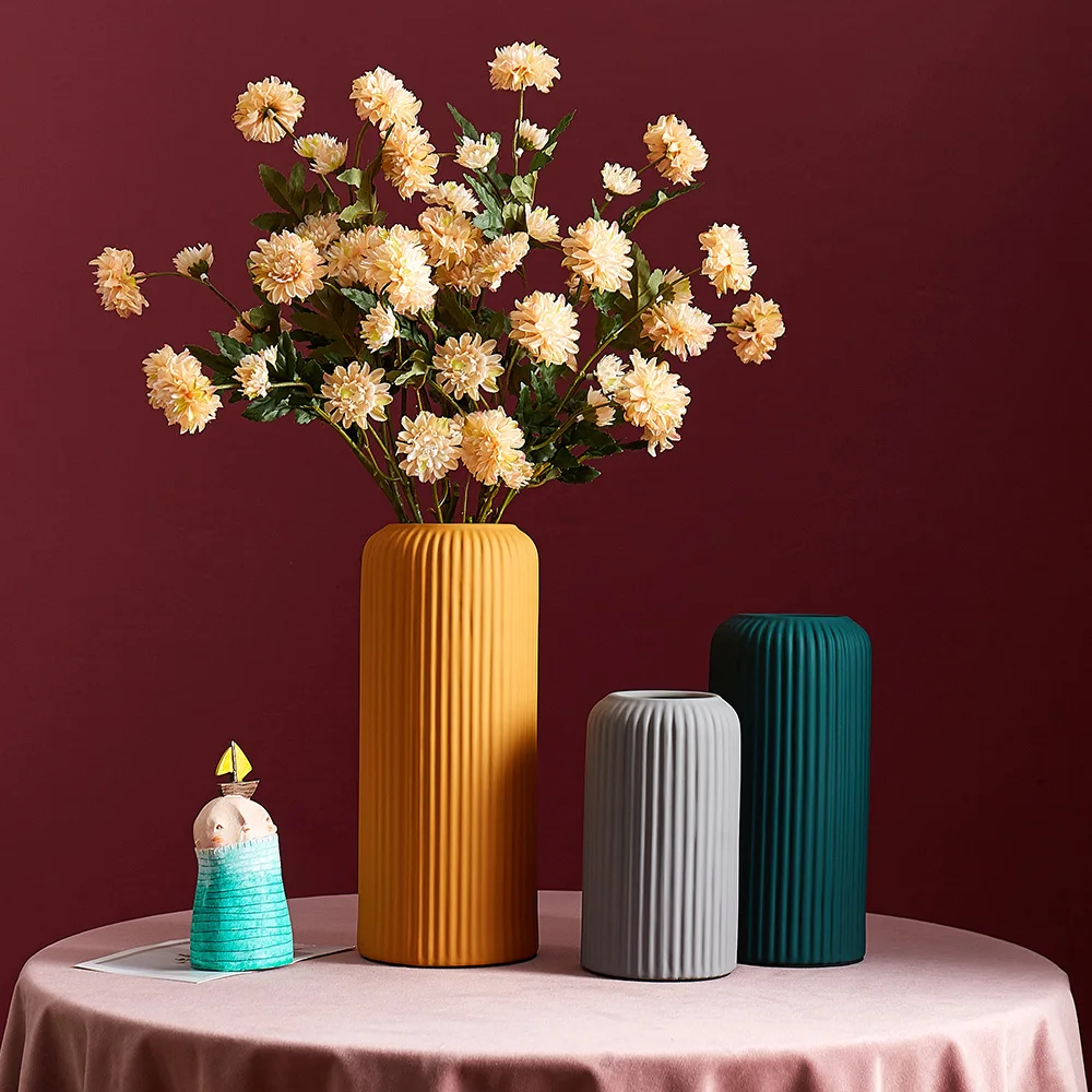 Living Room Decoration Nordic Home Europe Tabletop Flower Vase Ceramics Decor Vases for Flowers Wedding | Дом и сад