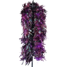Hohe Qualität Flauschigen Rooster Federn Boa Dekoration für Diy Party Kleid Kleidung Kleidung Nähen Handwerk Feder Fringe 2 Meter