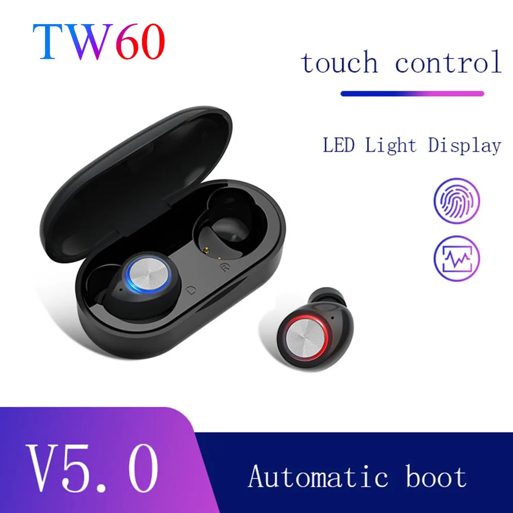 TW60 TWS наушники Bluetooth 5 0 беспроводные HIFI Звук спортивные стерео гарнитура для