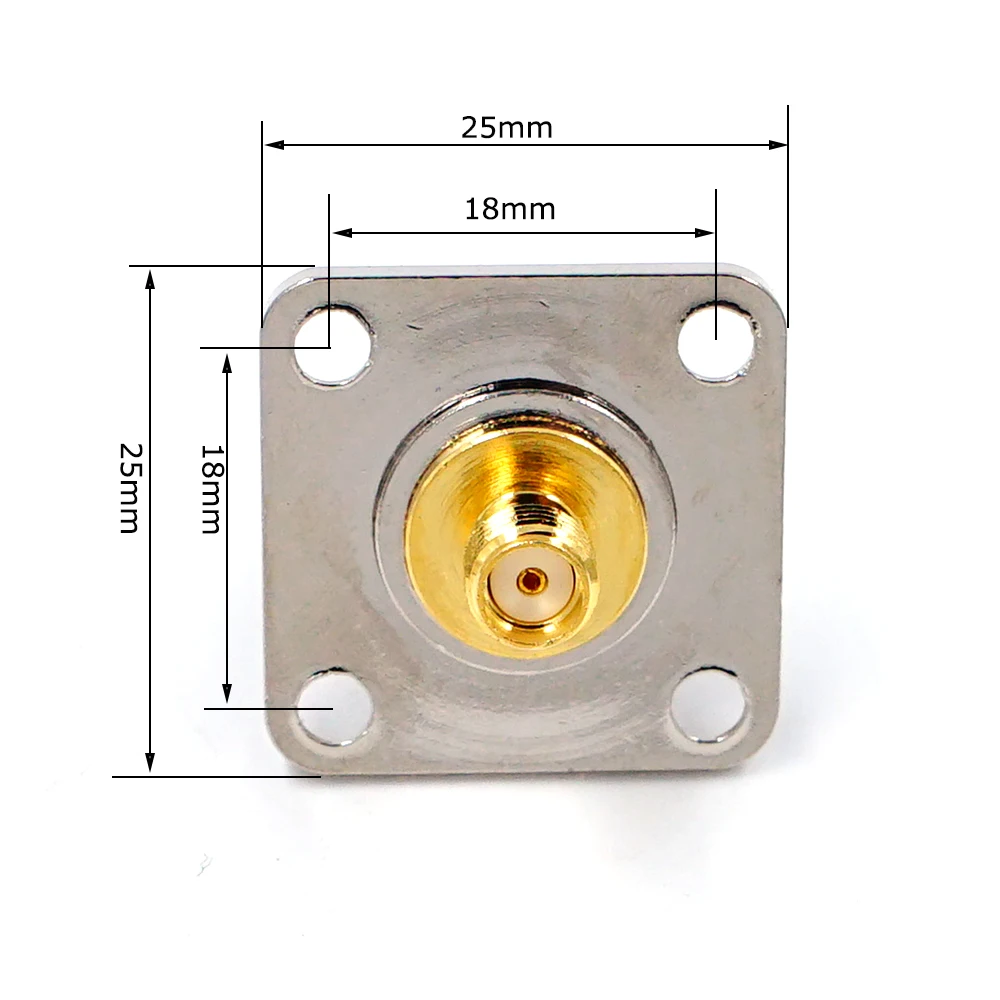1x UHF Female PL259 SO239 To SMA Femal 4 Hole Flange Panel Mount