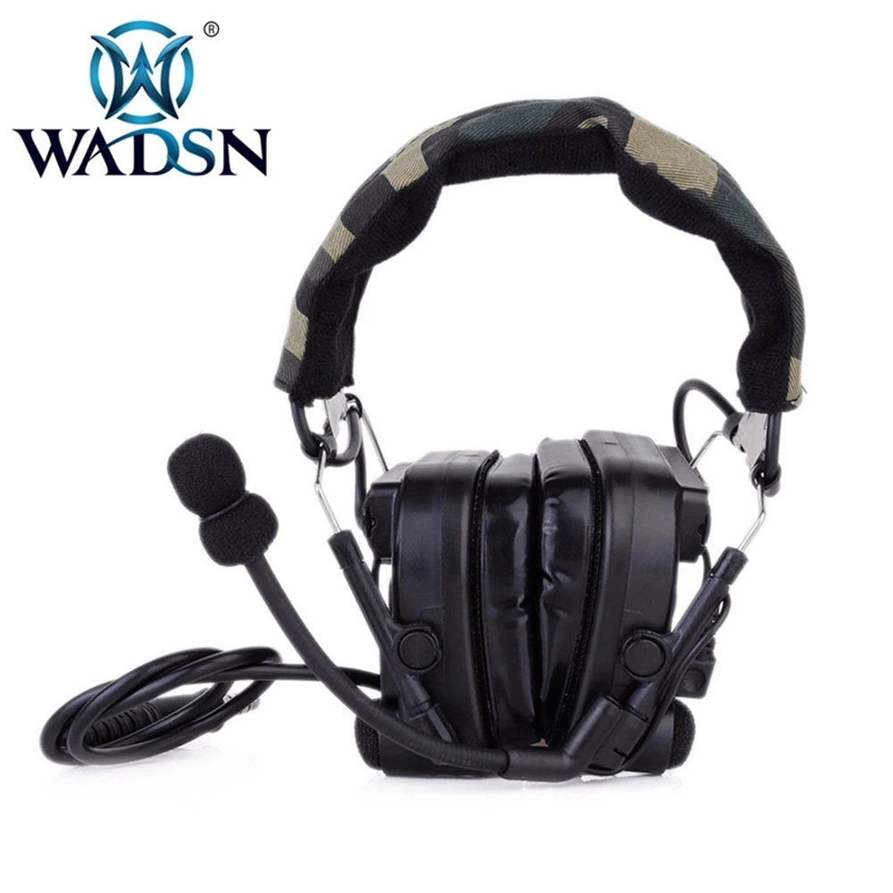 WADSN Airsoft наушники Comtac IV наушники-вкладыши с шумоподавлением авиационная тактическая гарнитура Военная вилка подходит для всех PTT Walkie Talkie Z038