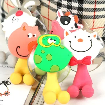 

4p's Cartoon animal toothbrush rack strong suction cup toothbrush hangs cute toothbrush base toothbrush receives gifts from rack