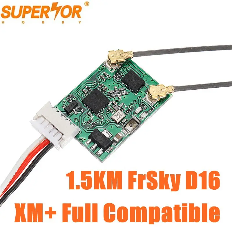 XM + JUMPER R1 совместимый с D16 XSR 2 4G 16CH приемник ACCST S Bus CPPM Smartport Frsky X9D X9E X9DP X12S X10
