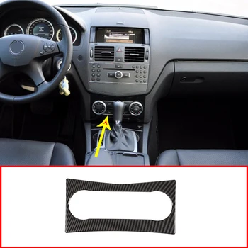 

For Mercedes benz C Class W204 2008-2010Car Accessories Carbon Fiber ABS Car Center Console Air Conditioning Vent Frame Trim