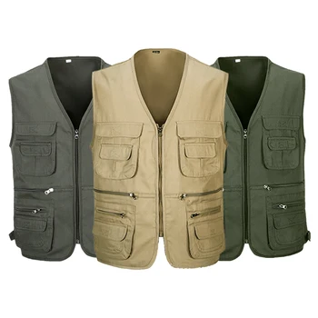 

Men's Multi Pocket Vest Fishing Photography Director Outdoor Safari Waistcoat Multi Pocket Designed Practical