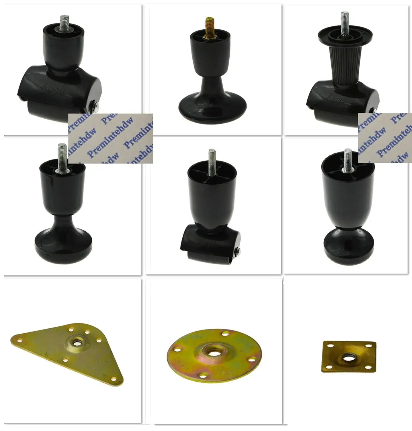 2Pcs Furniture Caster 360° Swivel Castor Wheel Fixed Bed Foot Hotel Bed