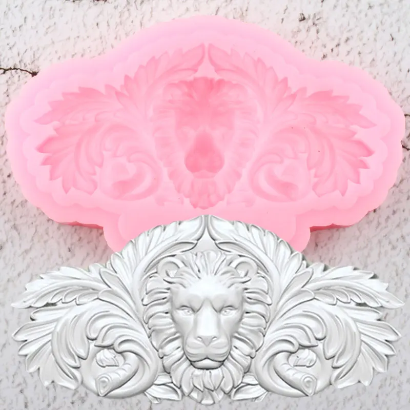 Sugarcraft силиконовая форма для Льва рельефная торта кайма мастики инструменты