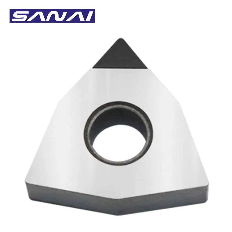 

Алмазная вставка PCD CBN Machinery, токарный станок, режущий инструмент, вставка WNMG080402 WNMG080404 WNMG080408 PCD для алюминия CBN для твердой стали