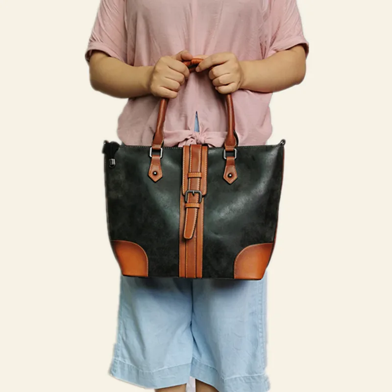 Роскошные дизайнерские женские сумки винтажные мягкие сумки из натуральной кожи женская сумка через плечо большой емкости Повседневная сумка с шариковой подвеской