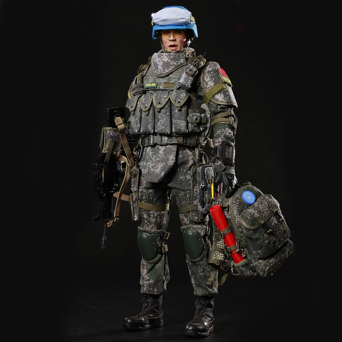 30 см 1/6 игрушечная фигурка китайский военный Солдат модель синий шлем воины