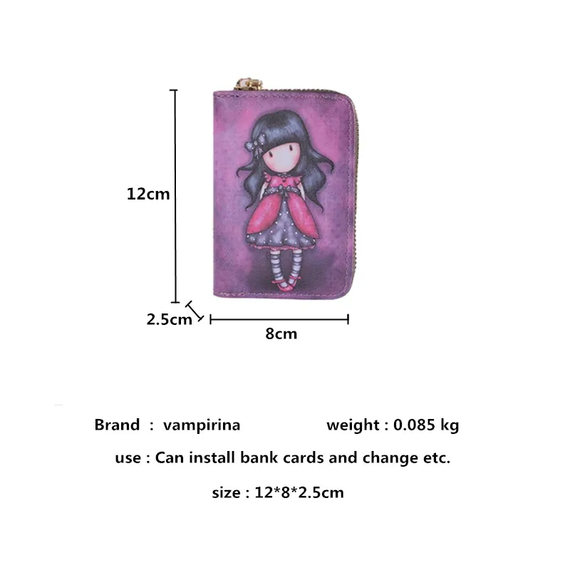 Cartoon pattern children's wallet card bag coin purse Card Holder Passport Cover Credit Card Holder Wallet Card Tarjetero Rfid