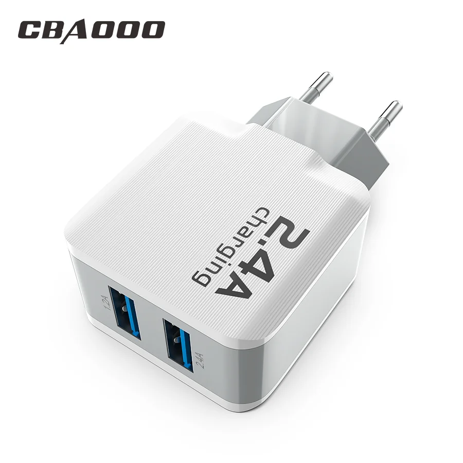 CBAOOO EU 5V 2.4A USB зарядное устройство для iPhone X 8 7 iPad быстрое настенное зарядное устройство ЕС адаптер для samsung S9 Xiaomi Mi 8 зарядное устройство для мобильного телефона