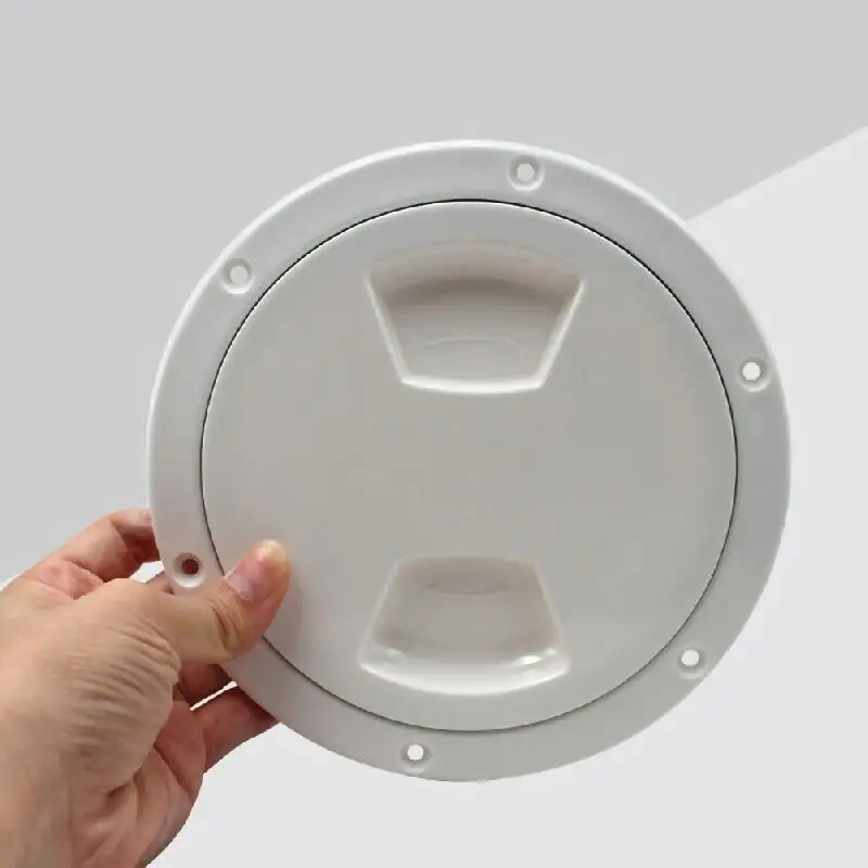 NEW 6/" White Inspection Plate Boat Deck Screw Out Hatch Access Cover RV 12792
