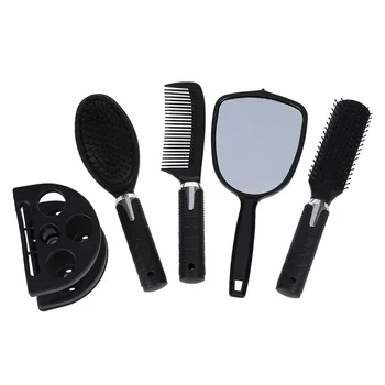 

Brush her hair 5x Woman Lady Hair brush massage comb mirror set with mirror and support