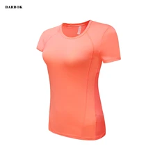 Женская футболка с короткими рукавами для бега, быстросохнущая Спортивная футболка для фитнеса, йоги, спортзала, пробежки, топы для тренировок, йоги, пробежки, футболка