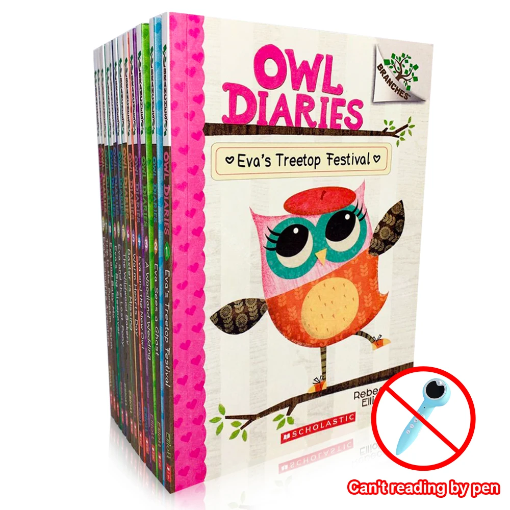 12 Books/ Set Owl Diaries In English Reading Story Picture Books Kids