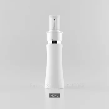 

60ml 30/50pcs Empty PET Cosmetic Lotion Pump Bottle,DIY White Corset Refillable Container,Portable Press Travel Emulsion Package