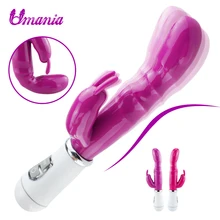 12 velocidades g ponto vibrador coelho estimulador clitoral vibrador erótico vibrador duplo motores massagem vagina brinquedos sexuais adultos para mulher(China)
