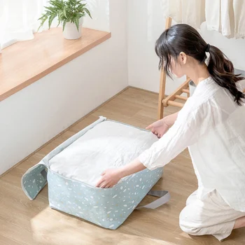 

Household Quilt Storage Bag Large Capacity Luggage Storage Bag Bedroom Foldable Waterproof Clothes Blankets Organizer For Home 1