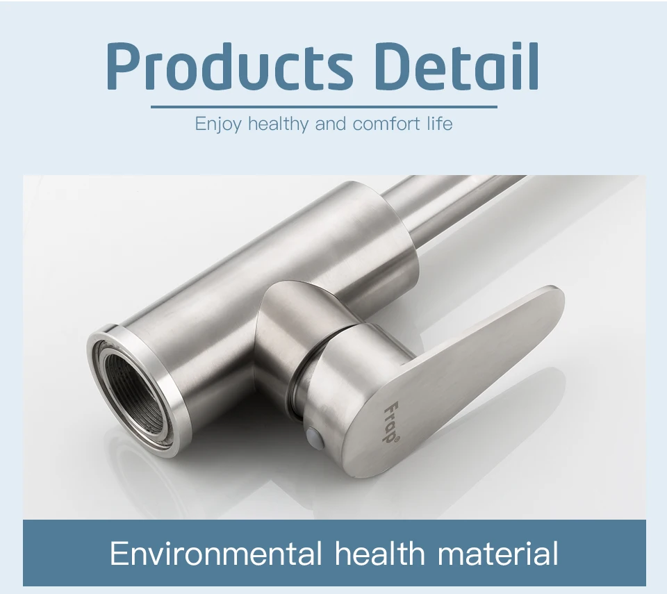 Frap Modern Kitchen Faucet Stainless Steel Single Handle Mixer Sink Tap Kitchen Hot and Cold Water Grifos Fregadero Cocina F4048