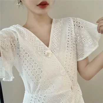 

White Sexy Party Beach Casual Korean Women's Dresses Spring Summer Dress Women Clothes 2020 Vestidos Robe Femme ZT5690