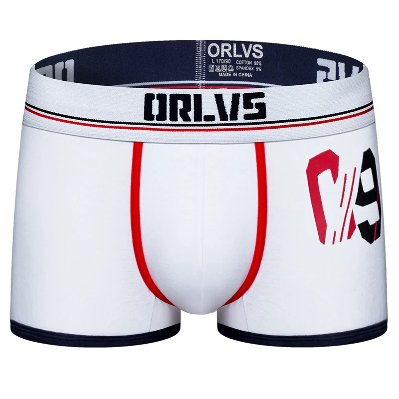 ORLVS Брендовое Мужское нижнее белье мужские боксеры cueca tanga дышащие Ropa Interior Hombre мужские боксеры шорты быстросохнущая сетка calzoncillo мужские - Цвет: OR189-white