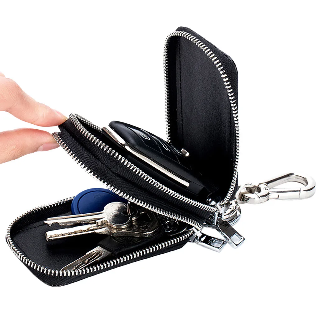 Aelicy кожаный брелок для ключей для мужчин и женщин, органайзер для ключей, сумка для ключей из коровьей кожи, бумажник ключница, чехол для ключей, мини-сумка для карт