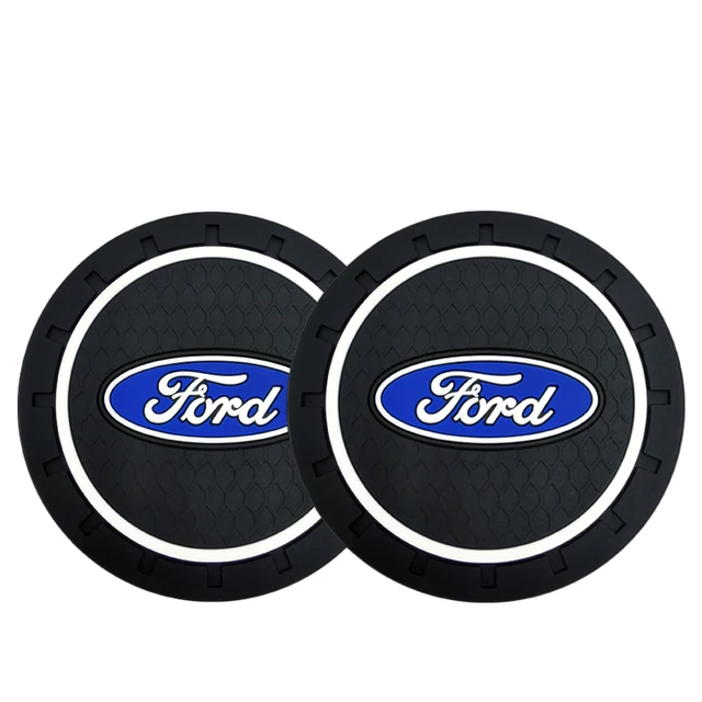 1/2pcs Car anti-skid water coaster Car logo coaster Car Accessories for Ford Focus 2 3 1 Fiesta MK1 MK2 MK3 MK7 Fusion Ranger 2pcs