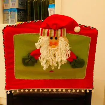 

3D Christmas Chair Covers Dinner Table Series Home Party Holiday Festival Chairs Covering Kawaii Beautiful Decoration