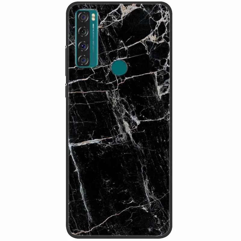 phone dry bag For TCL 20 SE Case Shockproof Soft Silicone Marble Phone Cover for TCL 20 SE Case 20se TPU Funda Painted Cartoon 6.82 inch Capa best waterproof phone pouch Cases & Covers