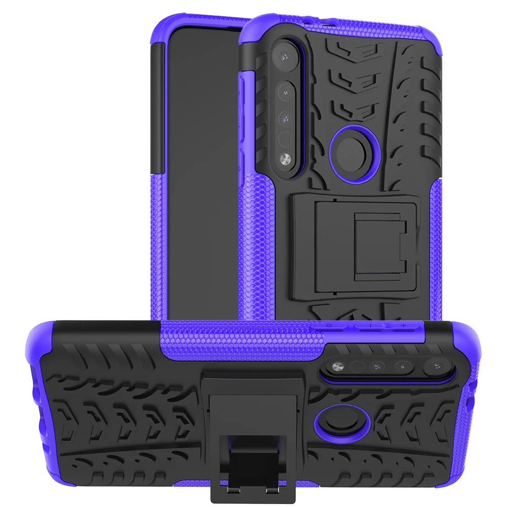 Для Motorola MOTO One Macro E6 G8 Plus G8 E6 Play чехол Гибридный противоударный армированный ТПУ+ PC чехол-подставка для телефона для MOTO E6 Plus чехол