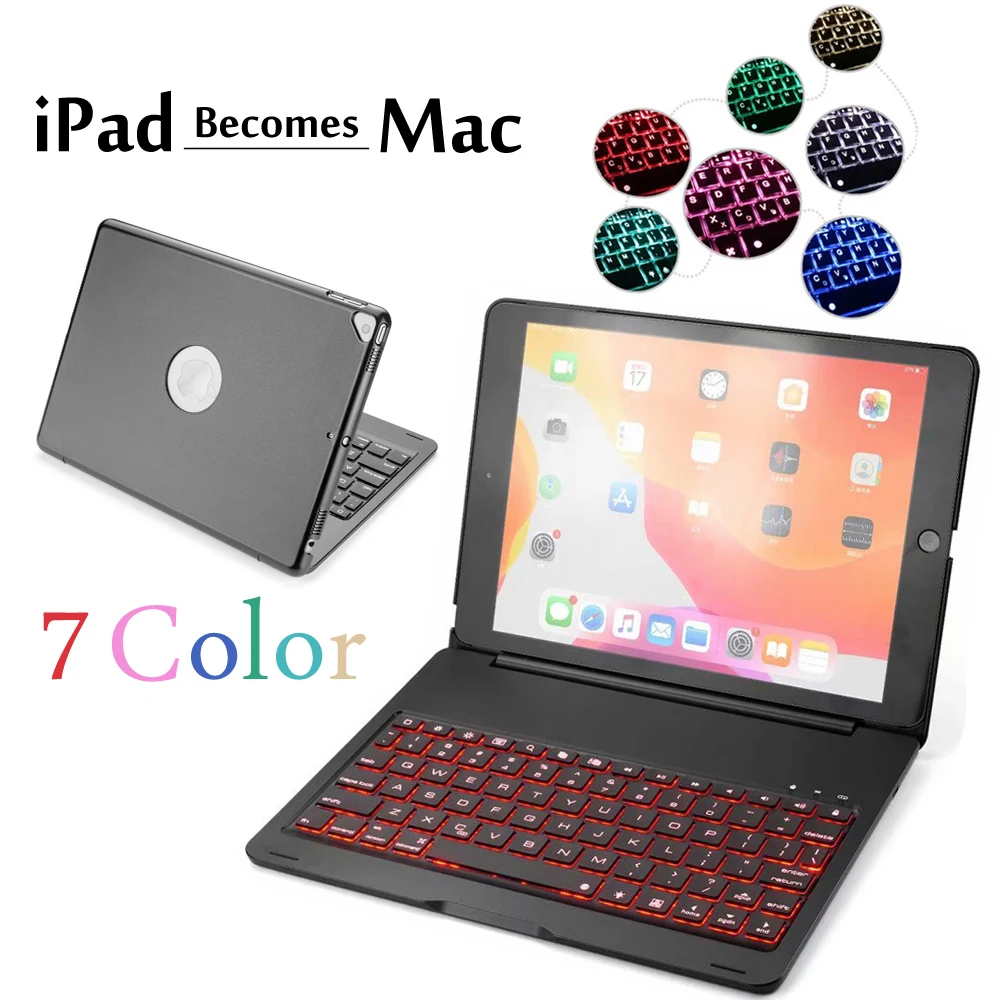 Для iPad 9 7 2017/Air 2 3 чехол с Bluetooth клавиатурой подсветкой для 2018 го поколения/Pro 11/10