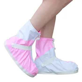 

New Unisex Thick Bottom Rain Boots Cover Student Shoes Cover Non-Slip Boots Colorful Color Matching Fashion