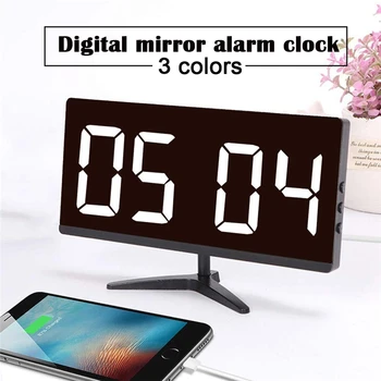 

Digital Alarm Clock With Stand Thermometer Display Snooze Function Led Table Clock Wake Up Lighting Timer Electronic Despertador