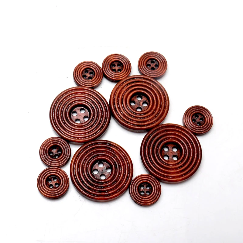 30pcs Large Size Wood Buttons 38mm Round Sewing Button 4 Holes Large Buttons for Crafts Sewing Large Wooden Buttons for DIY Clothing Bag Decoration