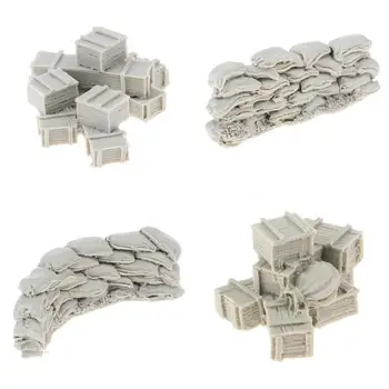 

4Pcs 1/35 Resin Miniatures Model Soldier Scenario Sand Table ACCESSORY