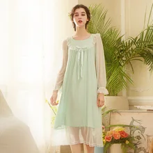 Roseheart Women Fashion Female green Sexy Sleepwear Nightdress Cotton Lace Nightwear Sleepshirt Nightgown Sleepwear Luxury Gown Women's Sleep Roseheart Women Fashion Female green Sexy Sleepwear Nightdress Cotton Lace Nightwear Sleepshirt Nightgown Sleepwear Luxury Gown Women's Sleep