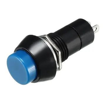 

uxcell 10Pcs,12mm Latching Push Button Switch Blue Self-Locking Latching Round Button SPST NO