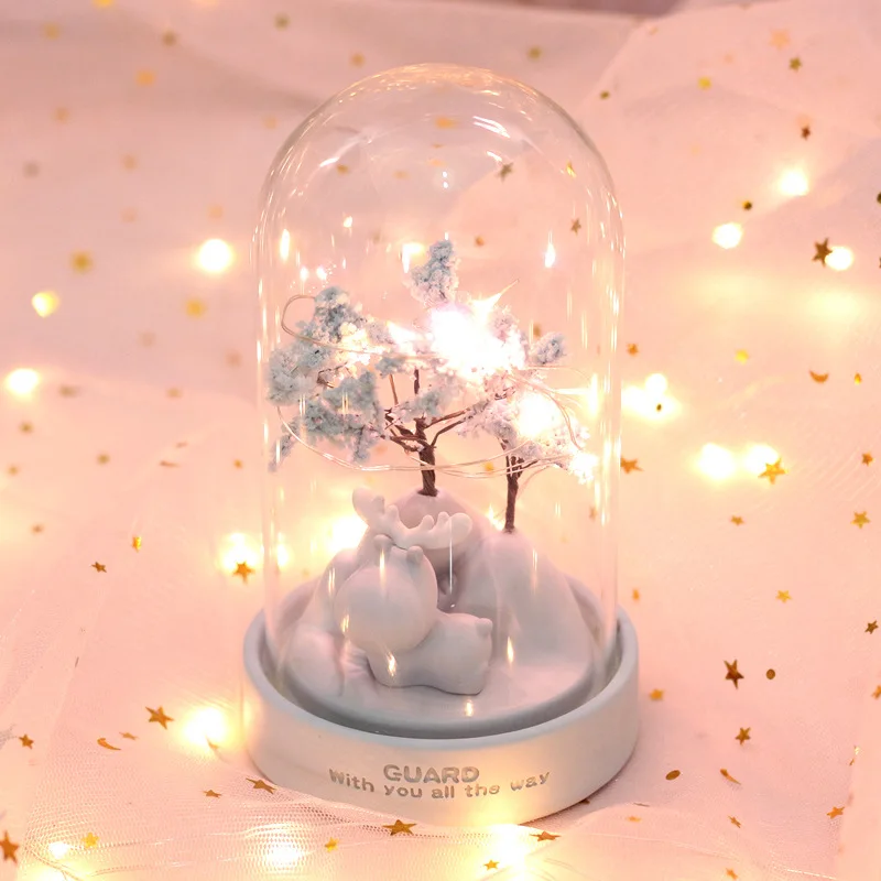 Günstig Harz Floral LED Novetly Licht Glas Kirschblüten Lampen Fairy Lichter Schlafzimmer Landschaft Decor Lichter Weihnachten Geschenk für Kinder