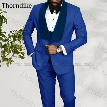 

Thorndike Hansome Men Wedding Suit Custom Made Solid Slim Fit Formal Men Suit Set Shawl Lapel Single Breasted Groom Tuxedos 2020