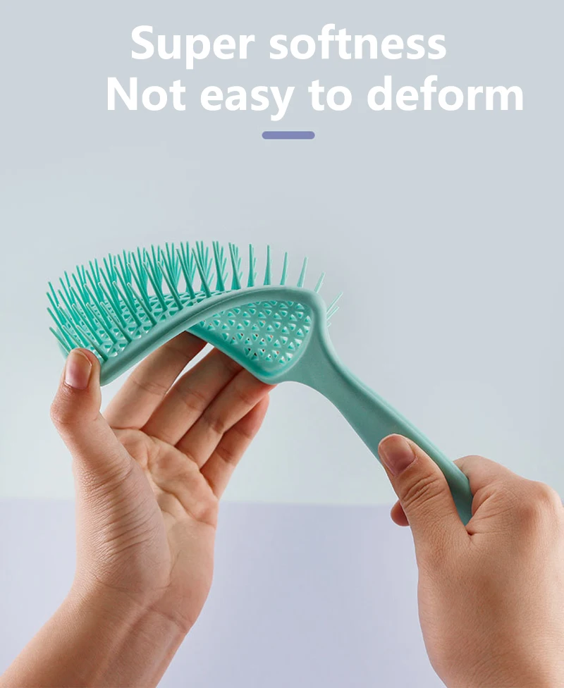 1pc Hair Comb Detangling Soft Hairbrush Women Wet Dry Comb Hair Brush Scalp Massage Comb Brush for Salon Hair Hairdressing Tools 10