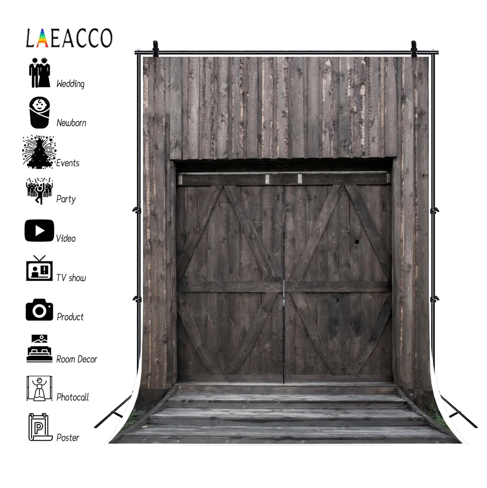 

Laeacco Photo Backdrops Gray Wooden Board Floor Wood Door Steps Photo Background Baby Photographic Backdrop For Photo Studio