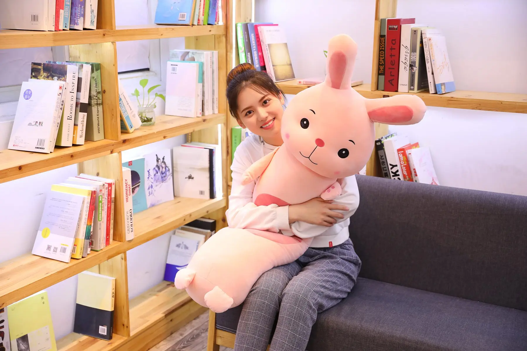 Цилиндрический плюшевые животные длинные средства ухода за кожей Kawaii постоянного обезьянка Банни лягушка Лев мягкие тела подушку компаньон, 4 размера