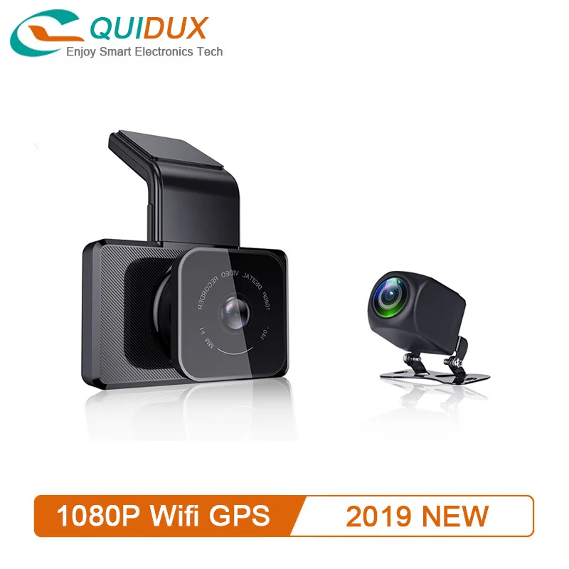 " GPS слежения автомобиля DVR MSTAR двойная камера s Фронтальная 1080P+ задняя 720P WiFi супер конденсатор Dash камера с приложением монитор парковки