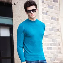 UCAK Brand 100% Merino Wool Sweater Men Autumn Winter Warm Turtleneck Pullover Men Multicolor Knitwear Cashmere Pull Homme U3061