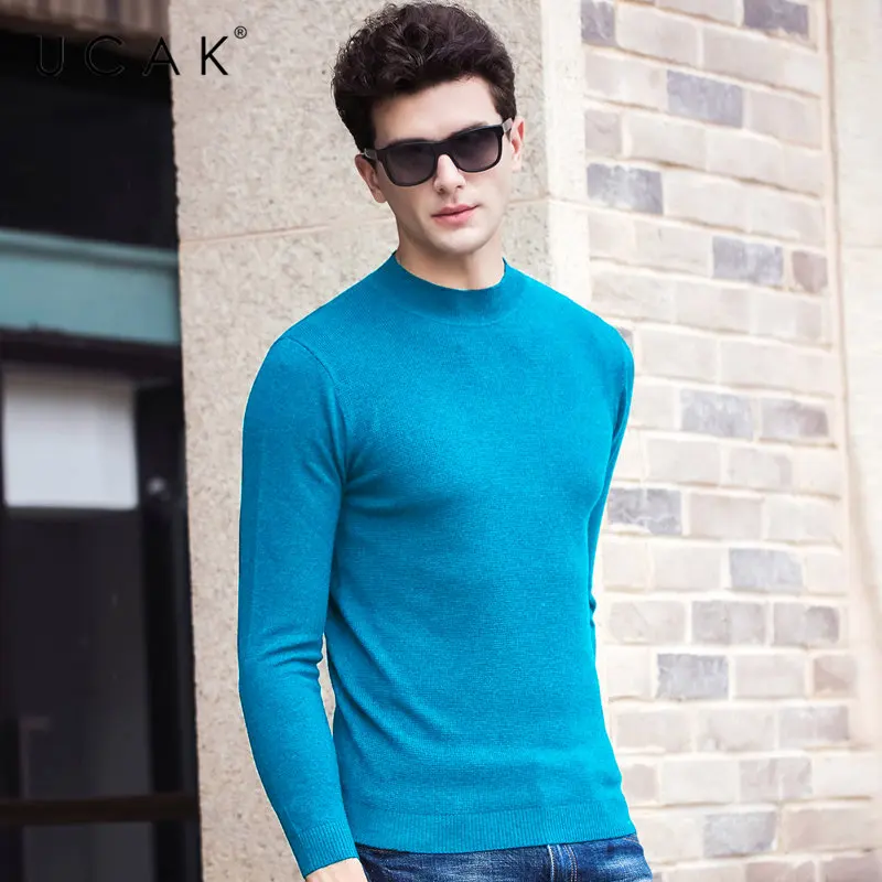 ^*Best Offers UCAK Brand 100% Merino Wool Sweater Men Autumn Winter Warm Turtleneck Pullover Men Multicolor Knitwear Cashmere Pull Homme U3061 ^*Best Offers UCAK Brand 100% Merino Wool Sweater Men Autumn Winter Warm Turtleneck Pullover Men Multicolor Knitwear Cashmere Pull Homme U3061