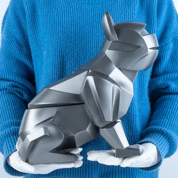 

European Modern Carton Cute Mechanical Dog Tissue Box Statue Art&Craft Home Furnishing Living Room Desk Ornaments M4375