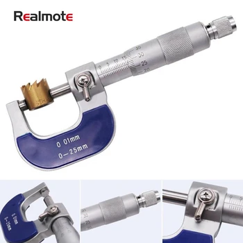 

Realmote 0-25mm Micrometer Range 0.01mm Precision Electronic Outside Micrometer Carbide Tip Gauge Digital Locking Device