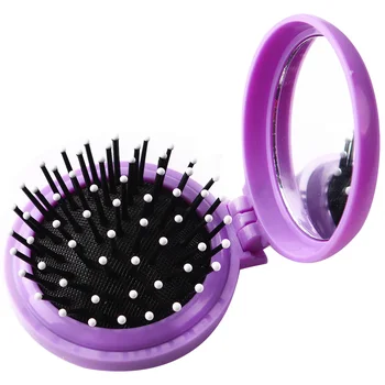 

Women Men Portable Hair Head Massager Comb Brush Head Massager Mirror Comb Round Comb Makeup Mirror